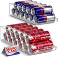 Sorbus Skinny Soda Can Organizer for Refrigerator - Slim Can Holder Drink Dispenser for Fridge - Soda Can Organizer for Fridge, Pantry, Kitchen Organization and Storage (Set of 2) by Sorbus
