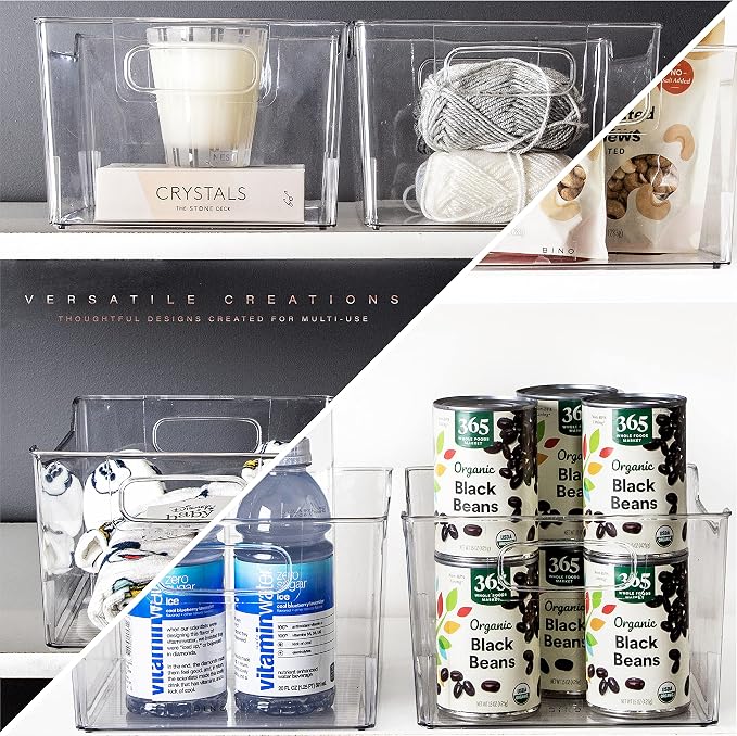 BINO | The Lodge Collection | Plastic Storage Bins - 2 Pack | Multi-Use Organizer With Built-In Handles | BPA-Free | for Pantry, Home, Fridge, and Freezer Organization - Image 4